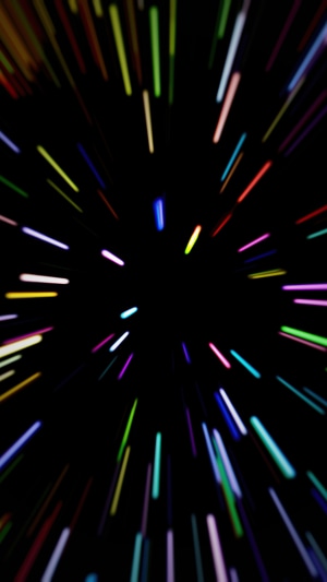Abstract digital art with colorful light streaks