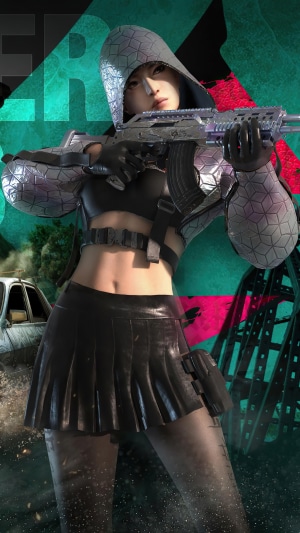PlayerUnknown's Battlegrounds character with rifle