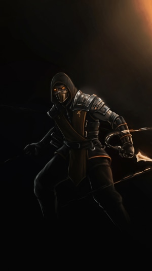 Scorpion from Mortal Kombat 4K art