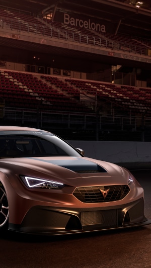 Cupra race car at Barcelona circuit