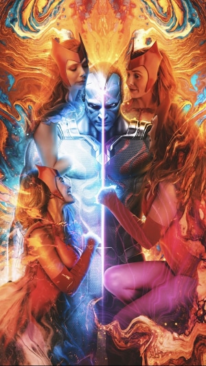 Scarlet Witch and Vision from WandaVision 4K