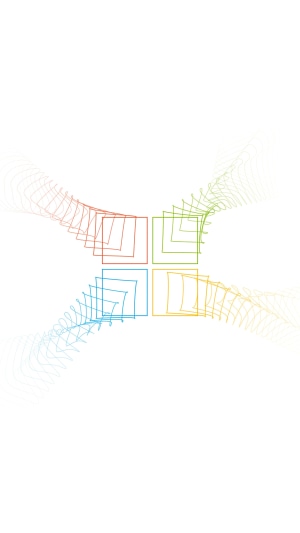Windows logo with colorful squares and abstract lines