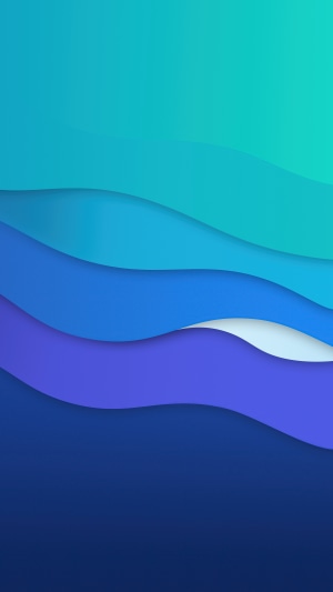 Abstract layered waves of blue and teal