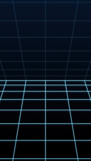 Abstract Blue Grid on Black Background