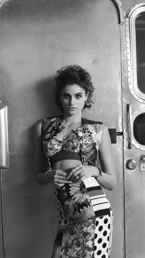 Taylor Hill in monochrome fashion photoshoot