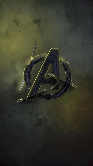 Avengers logo with arrows and sword