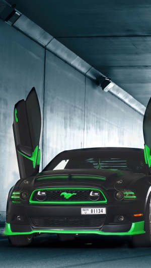 Ford Mustang with butterfly doors