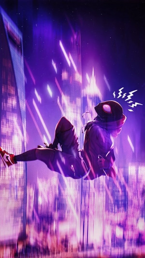 Spider-Man (Miles Morales) in a Cityscape