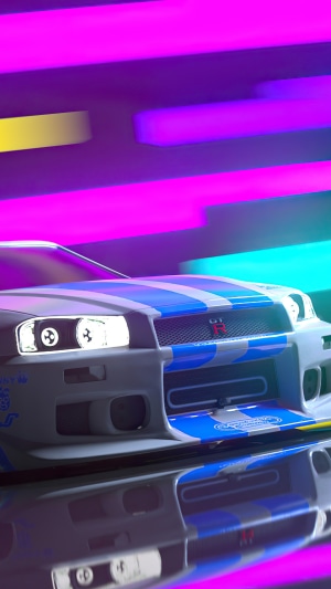 Nissan Skyline GT-R with Blue Stripes