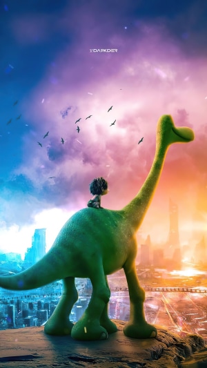 Arlo and Spot from The Good Dinosaur
