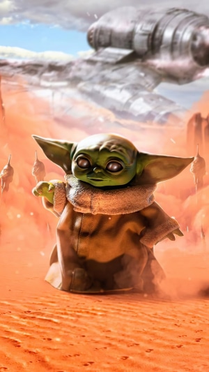 Baby Yoda from The Mandalorian 4K