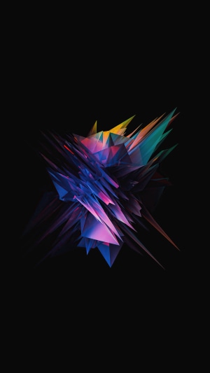 Abstract geometric explosion of colors 4K