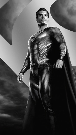Superman from Justice League monochrome artwork