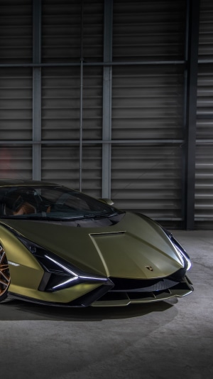 Lamborghini Sian FKP 37 in a garage