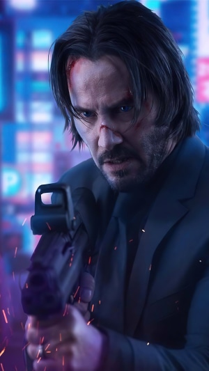 John Wick holding a gun