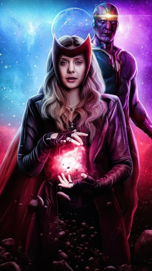 Scarlet Witch and Vision from WandaVision 4K