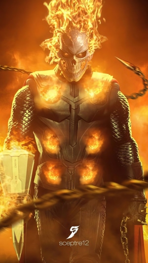 Ghost Rider from Marvel Digital Art in 4K