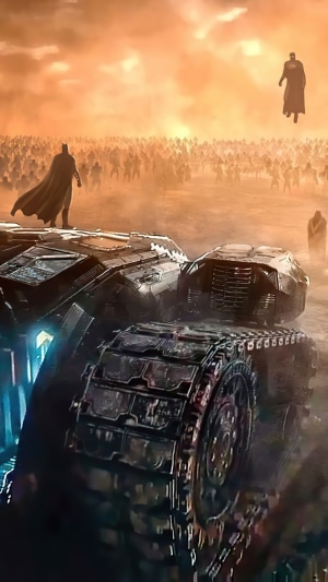 Batman and Superman in a battle