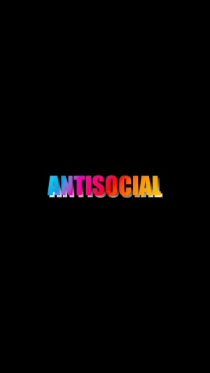 Antisocial text with gradient colors