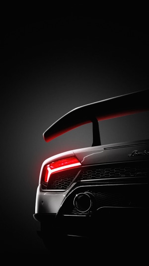 Lamborghini Rear Wing and Taillights 4K