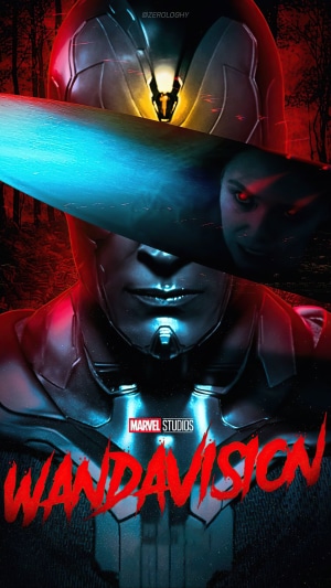 Vision and Scarlet Witch from WandaVision 4K