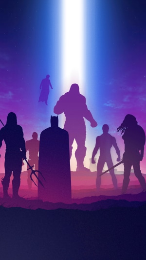 Justice League vs. Darkseid Minimalist Poster