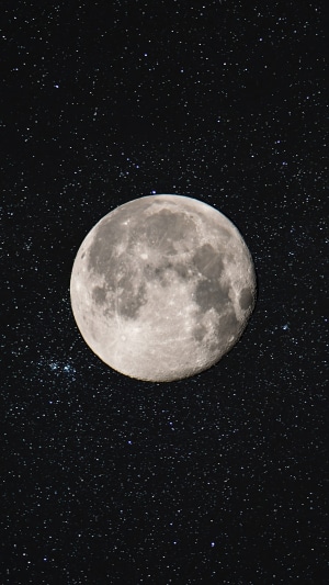 Full Moon in Starry Space