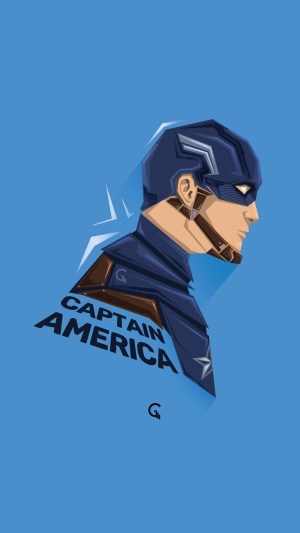 Captain America minimalist artwork