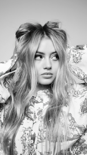 Leni Klum in monochrome portrait