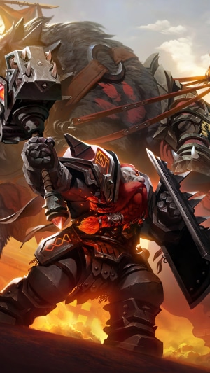 Dwarf Warrior and Worgen from World of Warcraft