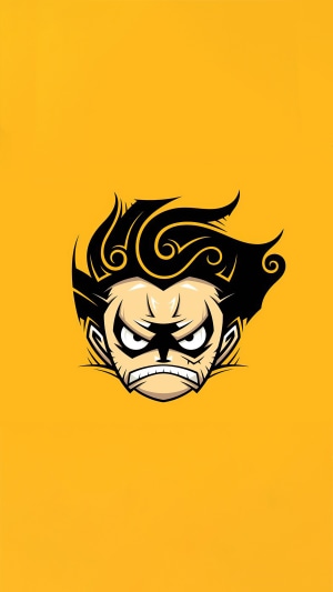 Monkey D. Luffy from One Piece minimalist artwork