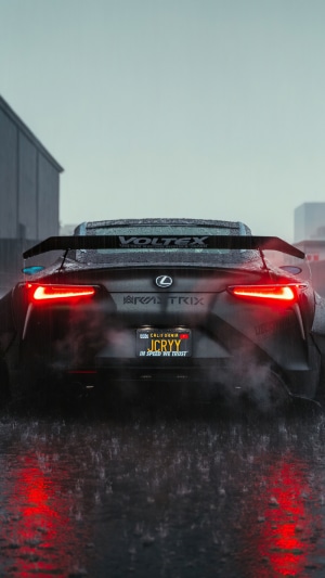 Lexus RC F Voltex in rain