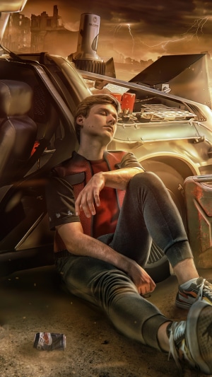 Marty McFly from Back to the Future artwork