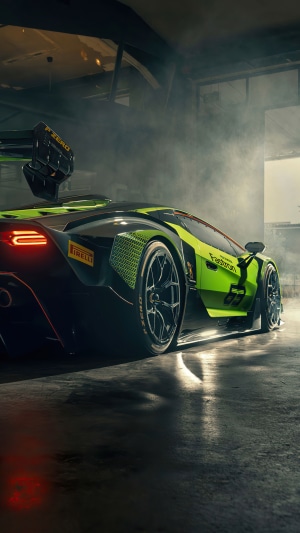 Lamborghini Essenza SCV12 in a garage