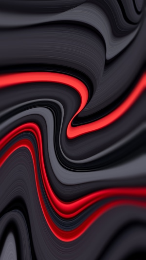 Abstract digital art with red and gray waves