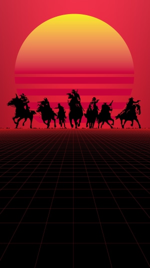 Red Dead Redemption 2 minimalist silhouette art