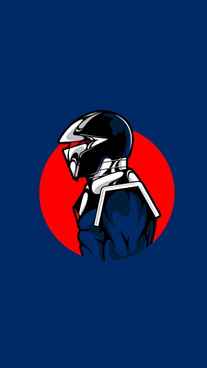Darkhawk from Marvel, minimalist illustration