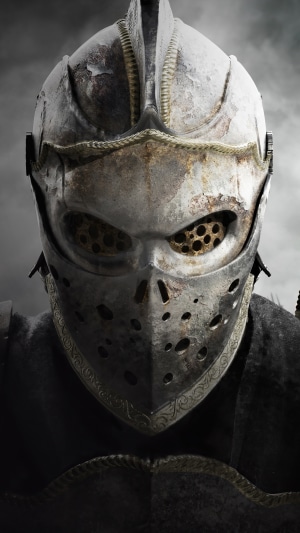 For Honor game character in armor and helmet