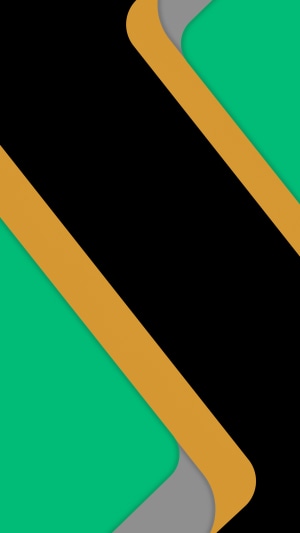 Abstract digital art with black, green, and gold shapes