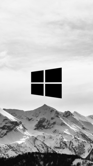 windows, microsoft, logo, hd, computer, 4k, 5k, nature, mountains, snow ...