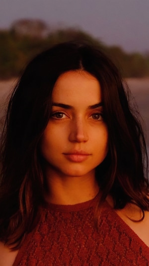 Ana de Armas on a beach