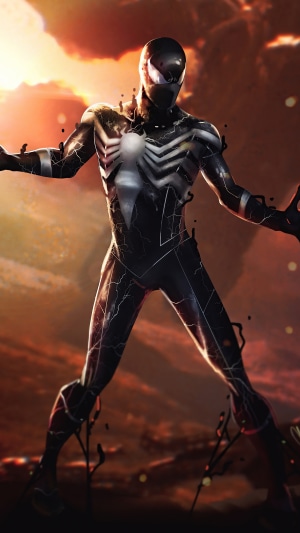 Spider-Man in Black Symbiote Suit Artwork