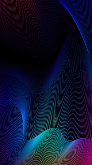 Abstract digital art with colorful wavy lines