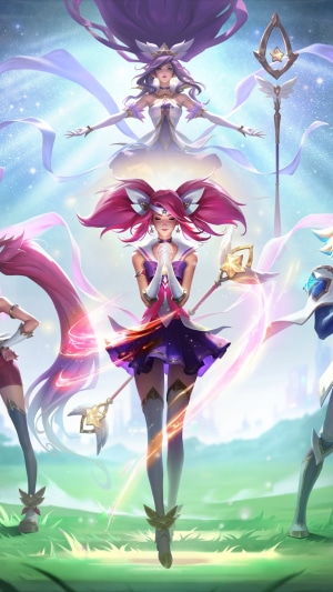 Star Guardian Jinx and Lux from League of Legends 4K