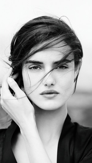 Blanca Padilla monochrome portrait