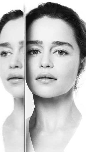 Emilia Clarke monochrome portrait