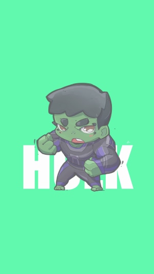 Minimalist artwork of the Hulk