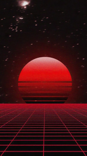 Retro Sunset Grid
