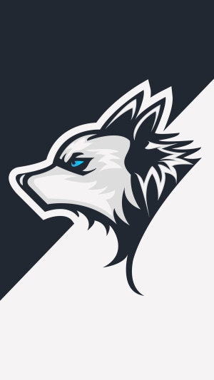 Minimalist wolf artwork