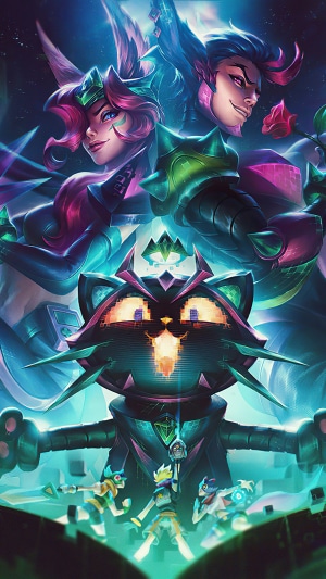 League of Legends characters in digital art style